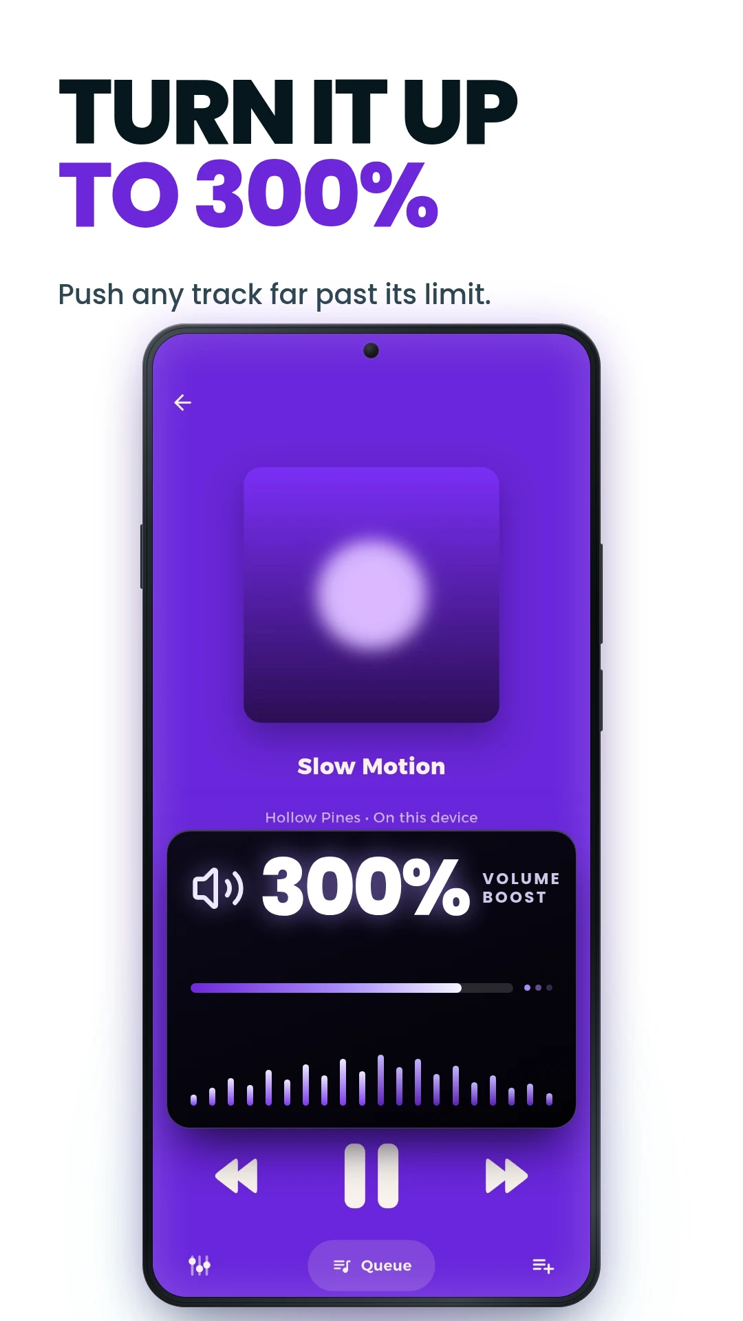 QBox Player — volume boost up to 300%